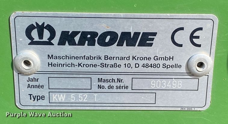 image for item DL7080 Krone KW 5.52 T  hay tedder