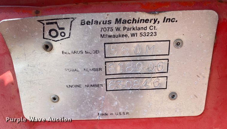 image for item DL7083 Belarus 560M  tractor