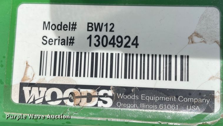 image for item DN4575 Woods BW12  batwing rotary mower