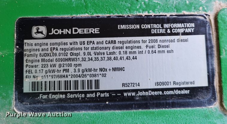 image for item DO3599 2008 John Deere 8330  MFWD tractor