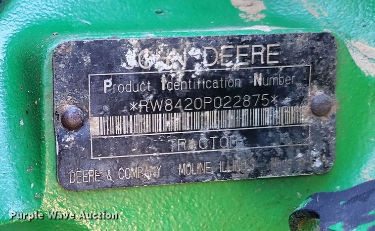 image for item DO3600 2004 John Deere 8420  MFWD tractor