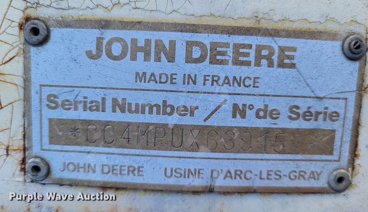 image for item DO3601 1990 John Deere 5830  forage harvester