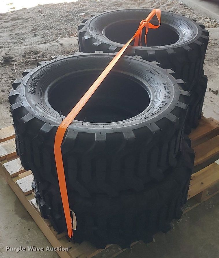 image for item DQ0348 (4) Carlisle Chief 27x10.50-15 skid steer tires