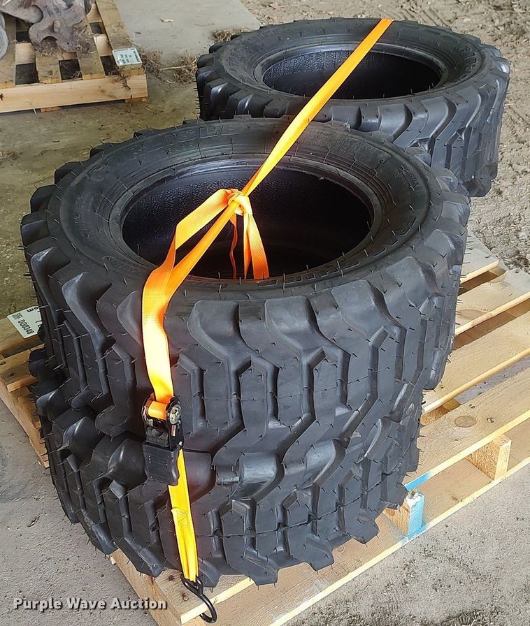 image for item DQ0348 (4) Carlisle Chief 27x10.50-15 skid steer tires