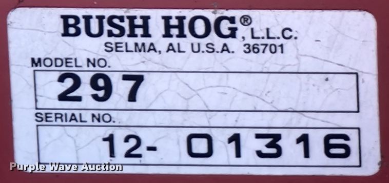 image for item HG9455 Bush Hog 297  rotary mower