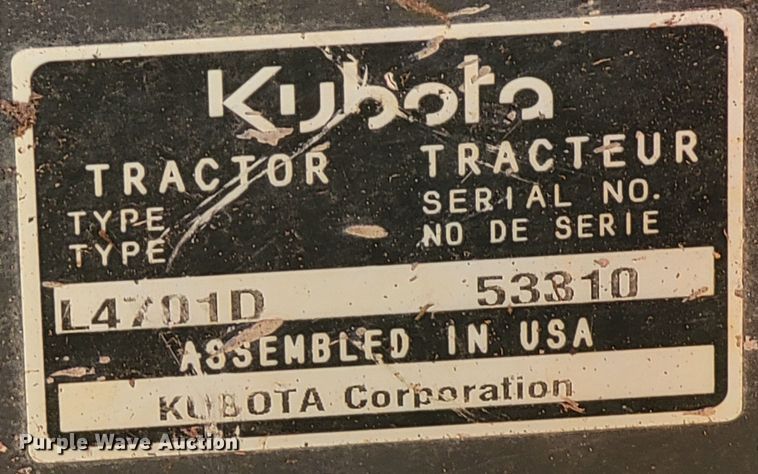 image for item HG9458 Kubota L4701D  MFWD tractor