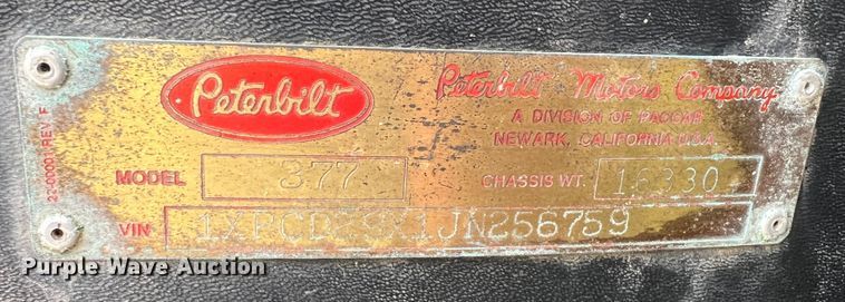 image for item KR9481 1988 Peterbilt 567  feed delivery truck