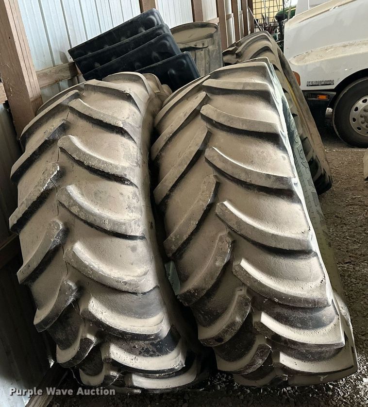 image for item LN9313 (4) 650/65R38 tires and wheels