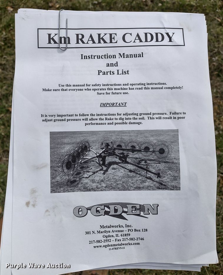 image for item MD9517 Ogden KM  hay rake