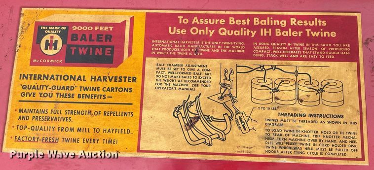 image for item MY9138 International Harvester 47  small square baler