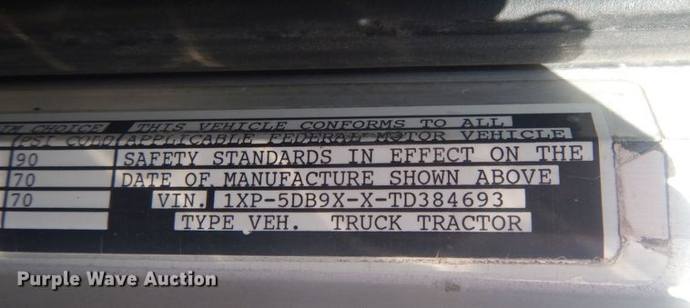 image for item DJ7007 1996 Peterbuilt 379  semi truck