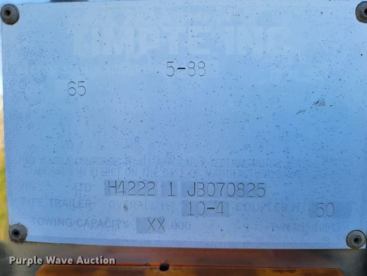 image for item DO3612 1988 Timpte  grain trailer