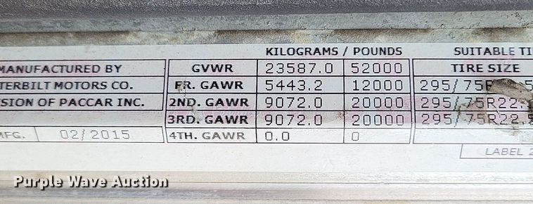 image for item DO3624 2016 Peterbilt 389  semi truck