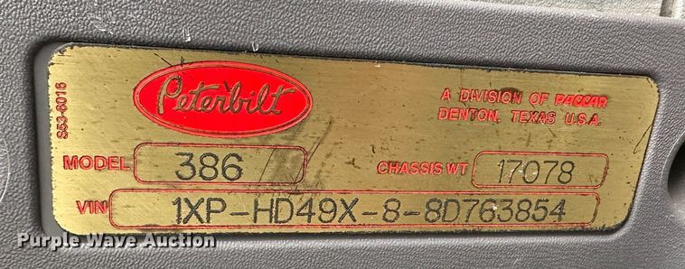 image for item DR6086 2008 Peterbilt 386  semi truck
