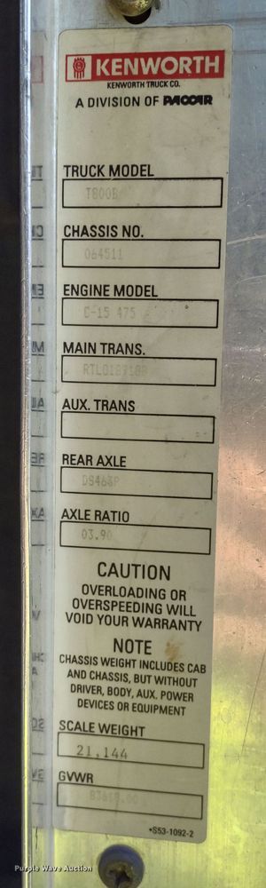 image for item DR8281 2004 Kenworth T800  semi truck