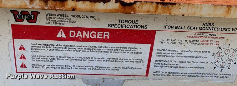 image for item LI9136 1996 Load  lowboy equipment trailer