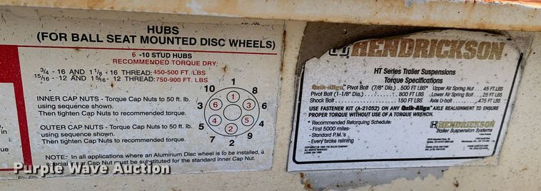 image for item LI9136 1996 Load  lowboy equipment trailer