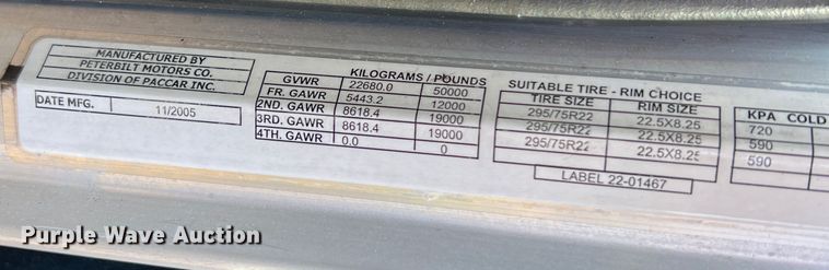 image for item LI9546 2006 Peterbilt 379  semi truck