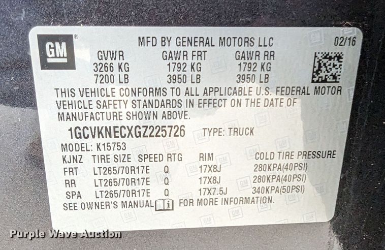 image for item DR6861 2016  Chevrolet Silverado 1500  Double Cab pickup truck