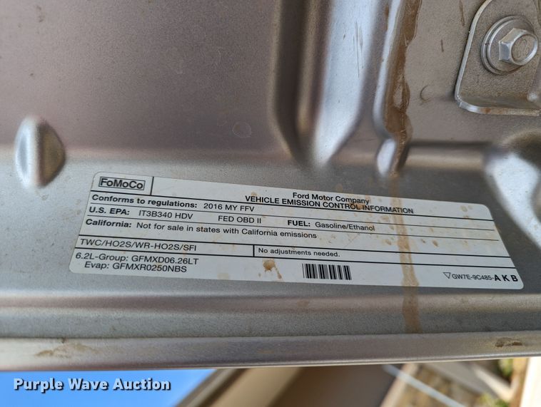 image for item DR6893 2016 Ford F250 Super Duty  pickup truck