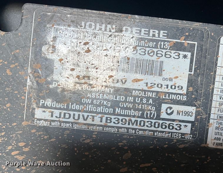 image for item DS2859 2009 John Deere  620i utility vehicle