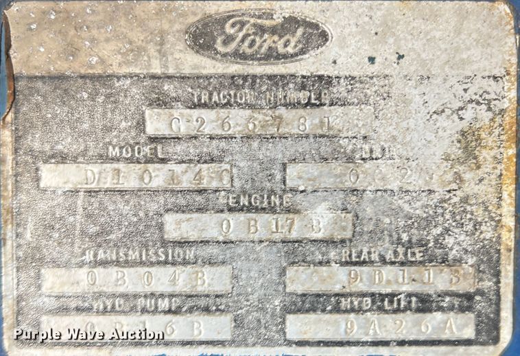 image for item DS2860 1970 Ford 4000  tractor