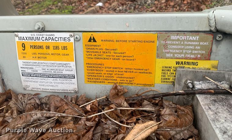 image for item LI9151 1997 Roughneck 1960M  boat