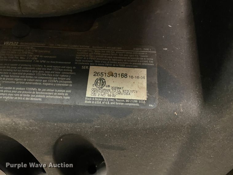 image for item MM9413 Honda Excell  pressure washer