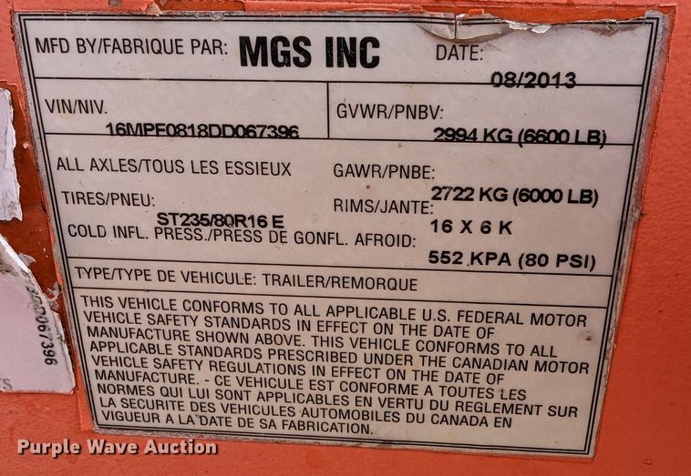 image for item MN9797 2013 MGS Inc.  pump