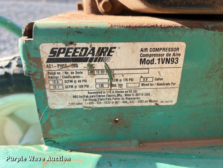 image for item MQ9848 Speedaire 1VN93  air compressor