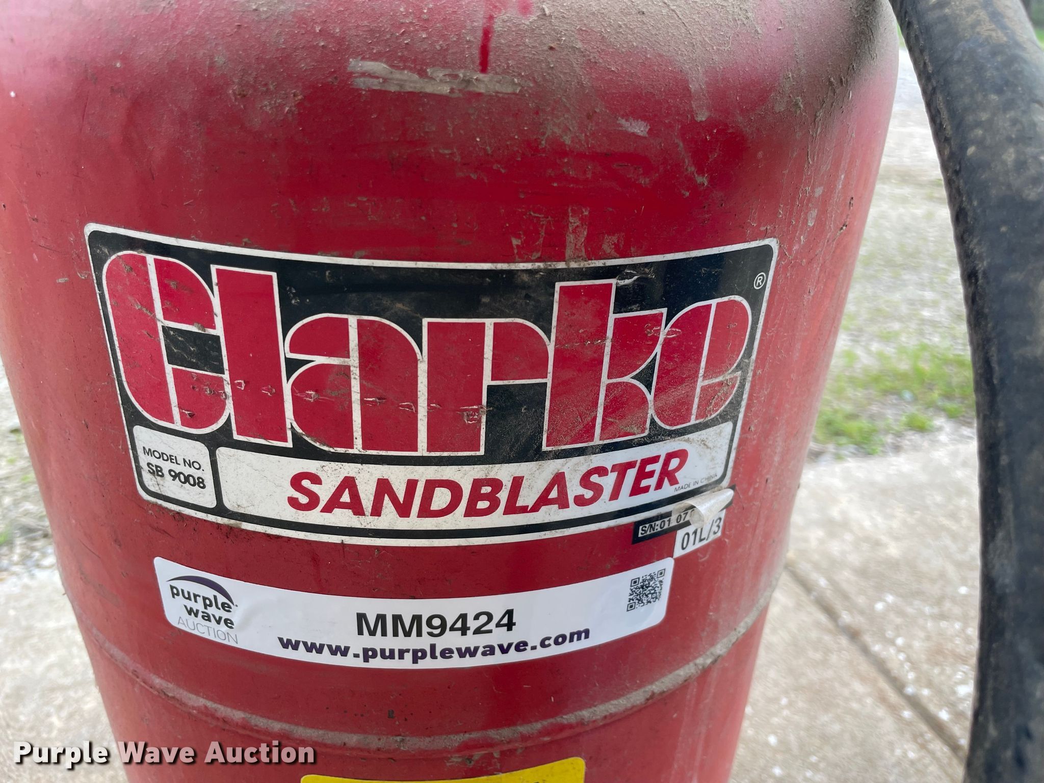 Clarke SB9008 sandblaster in Caddo, OK Item MM9424 sold Purple Wave