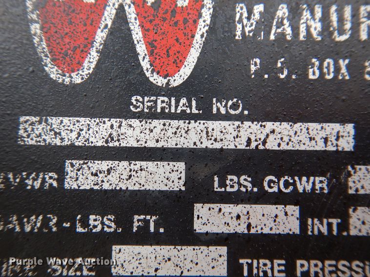 image for item DK5196 1997 WW Trailer  utility trailer