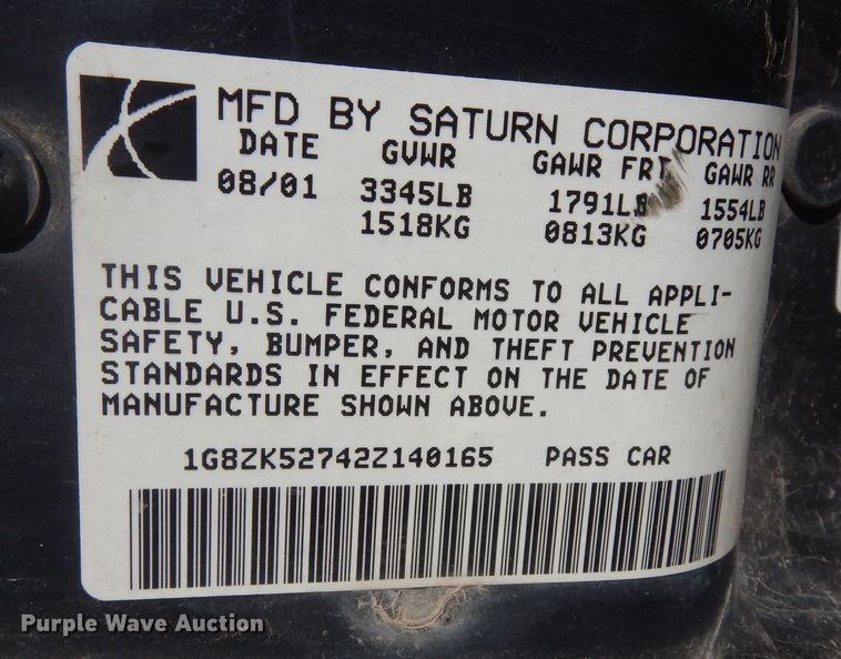 image for item DK7730 2002 Saturn SL