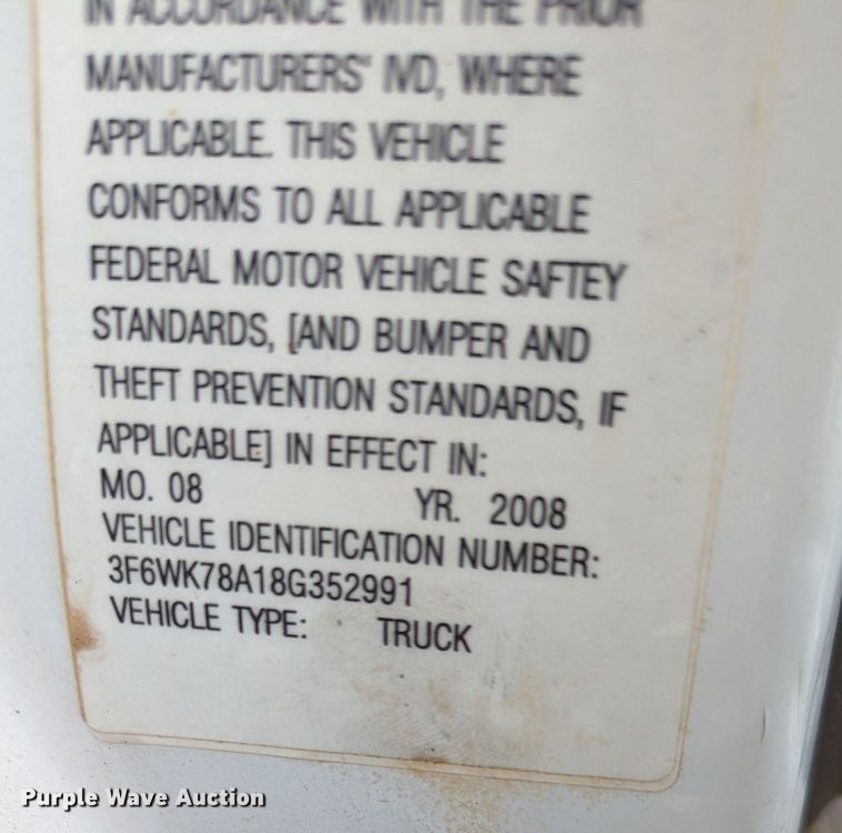 image for item DL0999 2008 Sterling Bullet  utility / service truck