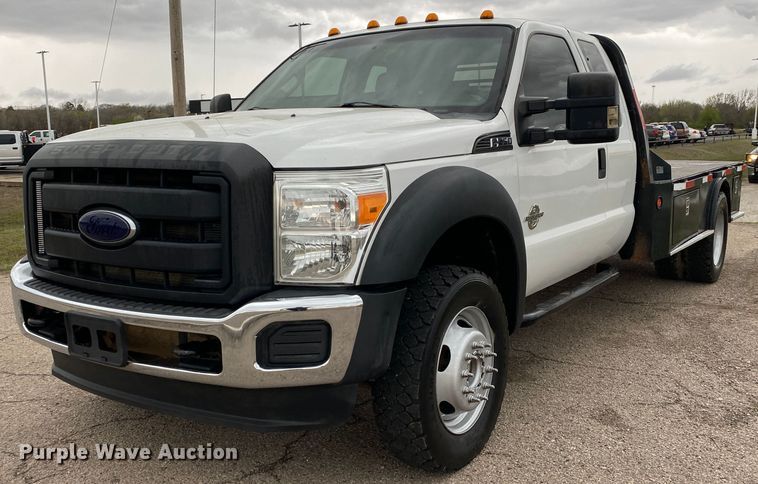 image for item DL7107 2012 Ford F550 Super Duty  SuperCab flatbed truck