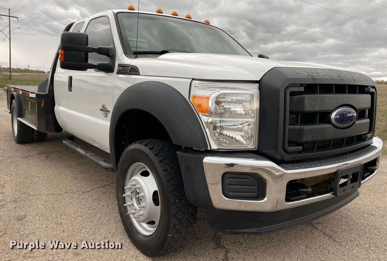 image for item DL7107 2012 Ford F550 Super Duty  SuperCab flatbed truck