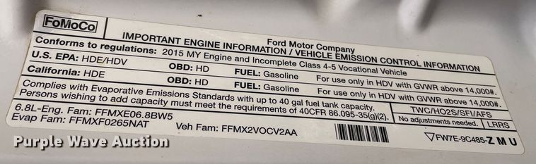 image for item DN4581 2015 Ford F450 Super Duty  utility / service truck