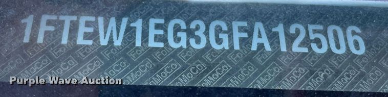 image for item DN4582 2016 Ford F150  SuperCrew pickup truck