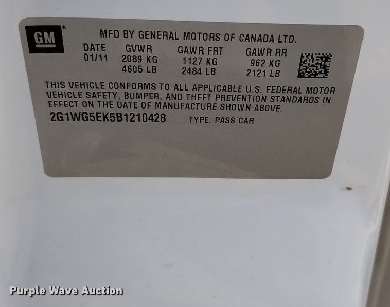 image for item DN6353 2011 Chevrolet Impala