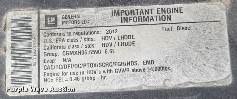 image for item DO3592 2012 Chevrolet Express G4500  van cab and chassis