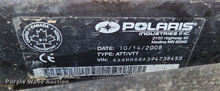 image for item DO3629 2009 Polaris Ranger 700EFI  utility vehicle