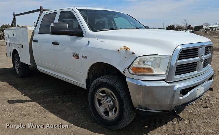 image for item DO4254 2012 Dodge Ram 2500HD  Crew Cab utility bed pickup truck