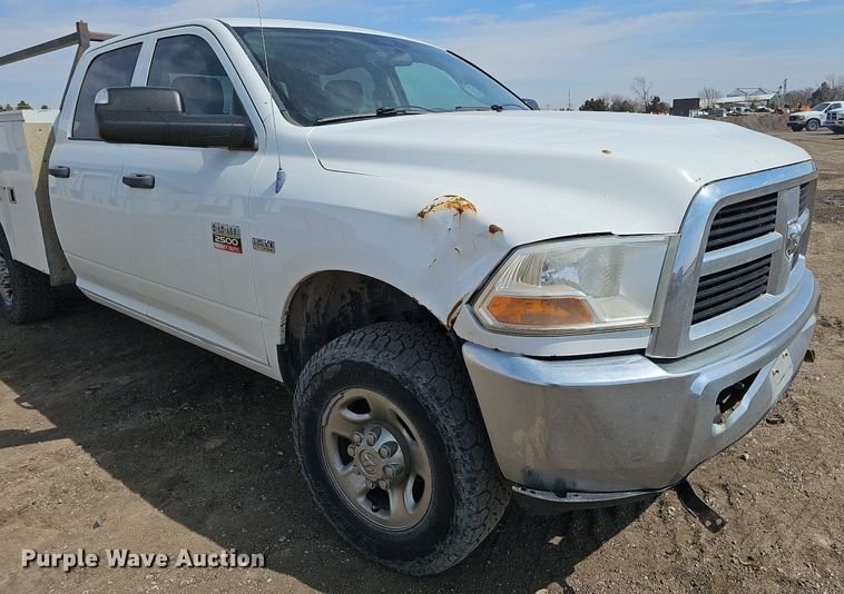image for item DO4254 2012 Dodge Ram 2500HD  Crew Cab utility bed pickup truck