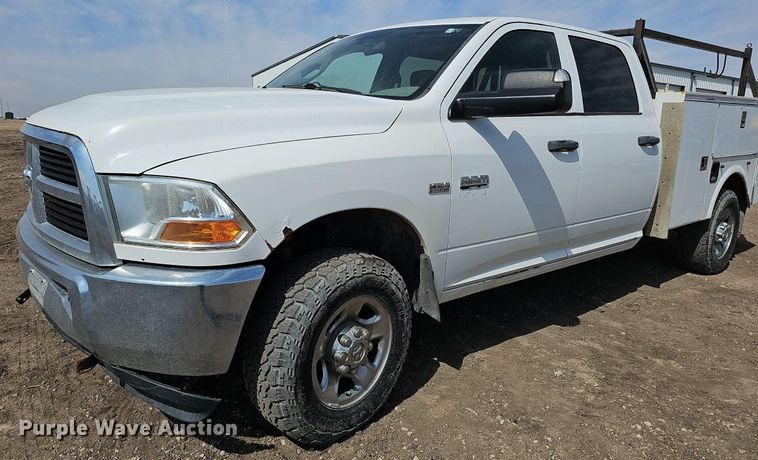 image for item DO4254 2012 Dodge Ram 2500HD  Crew Cab utility bed pickup truck
