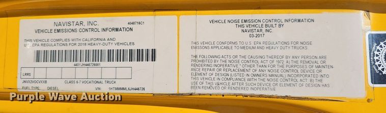 image for item DO4269 2018 International 4300  box truck