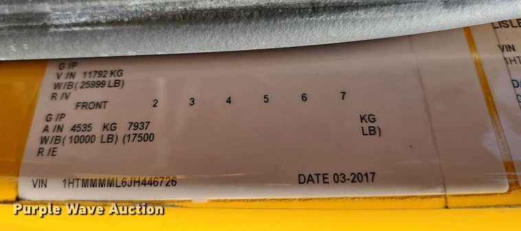 image for item DO4269 2018 International 4300  box truck