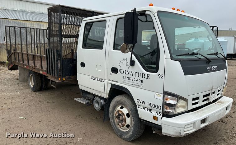 image for item DR5075 2007 Isuzu NPR  flatbed truck