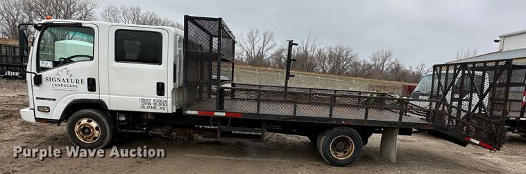 image for item DR5076 2012 Isuzu NPR  flatbed truck