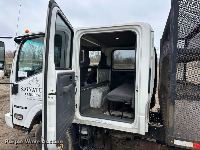 image for item DR5076 2012 Isuzu NPR  flatbed truck