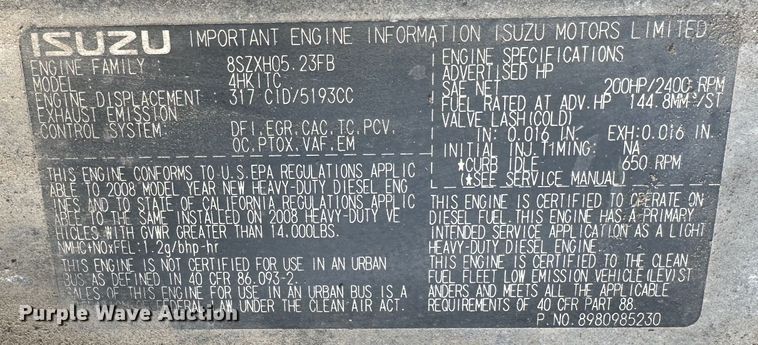 image for item DR5090 2009 Isuzu NQR  dump truck